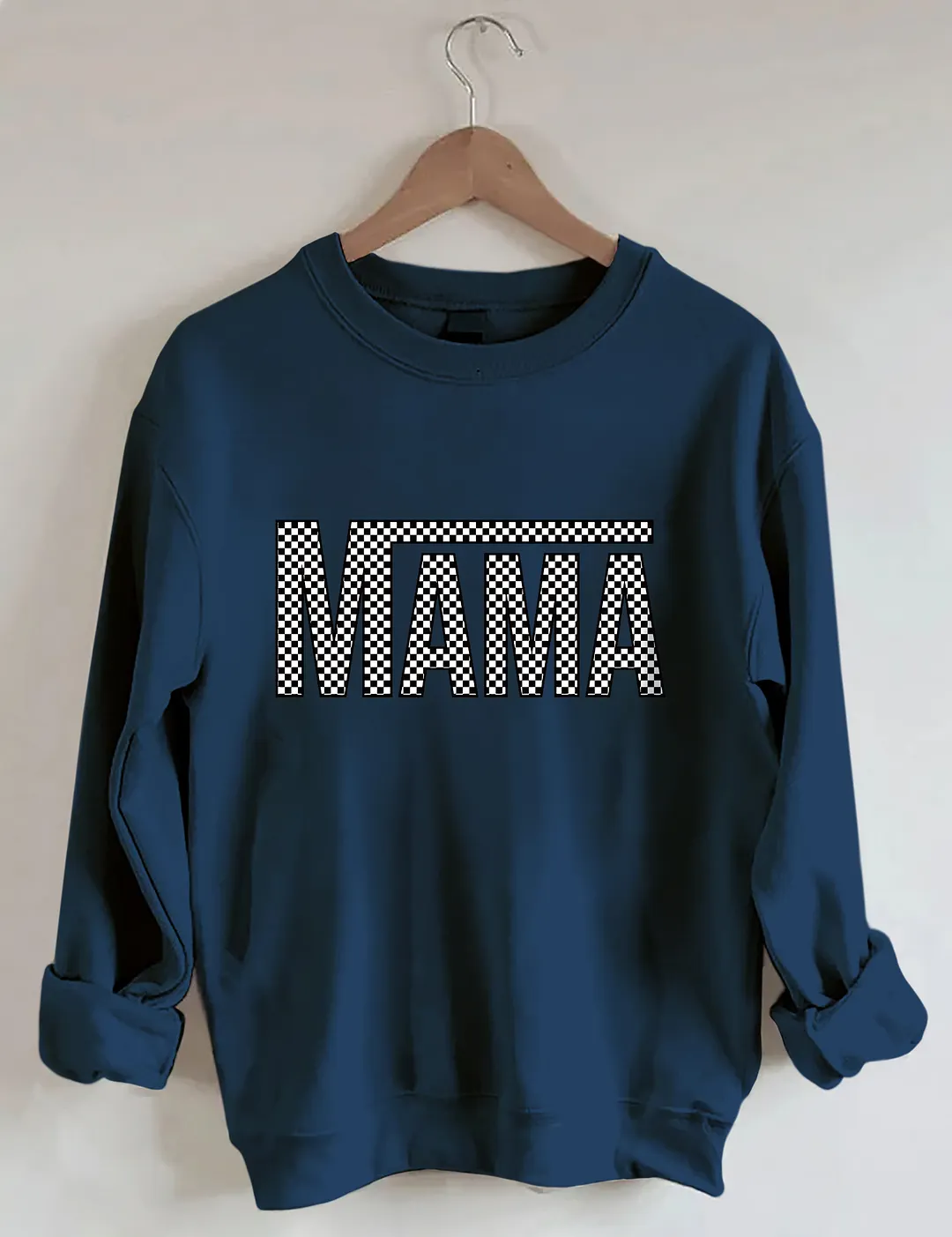 Checkered Retro Mama Sweatshirt 