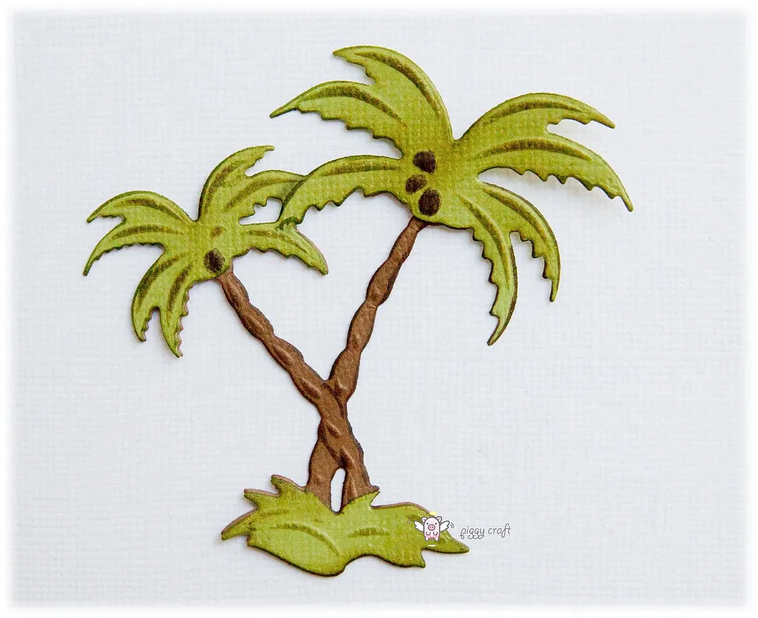 Piggy Craft metal cutting dies cut die mold Coconut tree decoration Scrapbook paper craft knife mould blade punch stencils dies