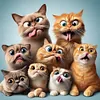 Funny Cat-11CT Stamped Cross Stitch 40*40cm