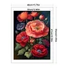 Poppy Flower - 11CT Stamped Cross Stitch - 40*55cm - Flower