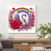 >SALE<5D DIY Full Round Drill Diamond Painting Swan Kit Home Art Decoration 30x30cm