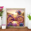 Diamond Painting-DIY Crystal Rhinestone Flower Bike
