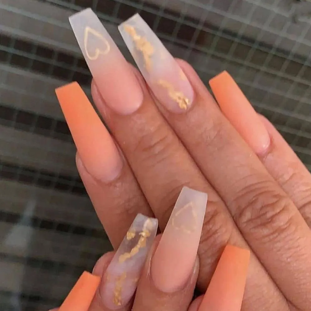 24pcs/Box Matcha Green Color With Rhinestone Long Coffin False Nails Full Cover Ballerina Press On Nails Wearable Fake Nails