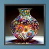 Vase d&rsquo;art-perceuse ronde peinture diamant-40*40cm