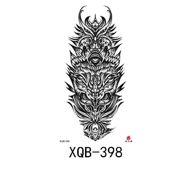 Small Full Arm Waterproof Tattoo Sticker Half Arm Arm Fierce Animal Arm Lasting European and American Tattoo Sticker