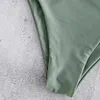 ZAFUL Scoop Lace Up Bikini Swimwear Solid Color Swimsuit Padded Wire Free Swimming Wear Bathing Suit Bikini Set Biquini