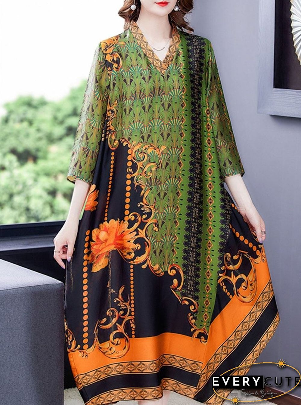 Fashionable and luxurious temperament loose slim dress