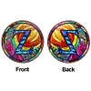 (Upgrade Size)DIY Double Sided Diamond Painting Alphabet Family Last Name Initial Sign Ornament with Chain Window Hanging Kit