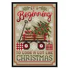 (Counted/Stamped) 11CT Christmas Trailer-Cross Stitch 40*55cm/15.75*21.65in