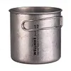 2Pcs Outdoor Camping Cookware Set with Folding Handle 304 Stainless Steel Pot