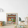 Christmas Cabin - 14CT Stamped Cross Stitch 15*17cm/5.91*6.69in