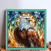 Glass Painting Eagle-11CT Stamped Cross Stitch 45*45cm/17.72*17.72in