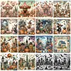 (Multi-Style) Halloween House-11CT Stamped Cross Stitch 50*50cm/19.69*19.69in