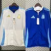 2024 Argentina Reversible Windbreaker White-Blue Soccer Jersey 1:1 Thai Quality