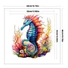 >SALE<Full Embroidery Eco-cotton Thread 14CT Printed Sea Horse Cross Stitch Kit40x40cm