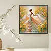Sunflower Girl-Partial Special Shaped Diamond painting 30*30CM