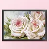 White Rose - 11CT Stamped Cross Stitch - 45*30cm - Flower