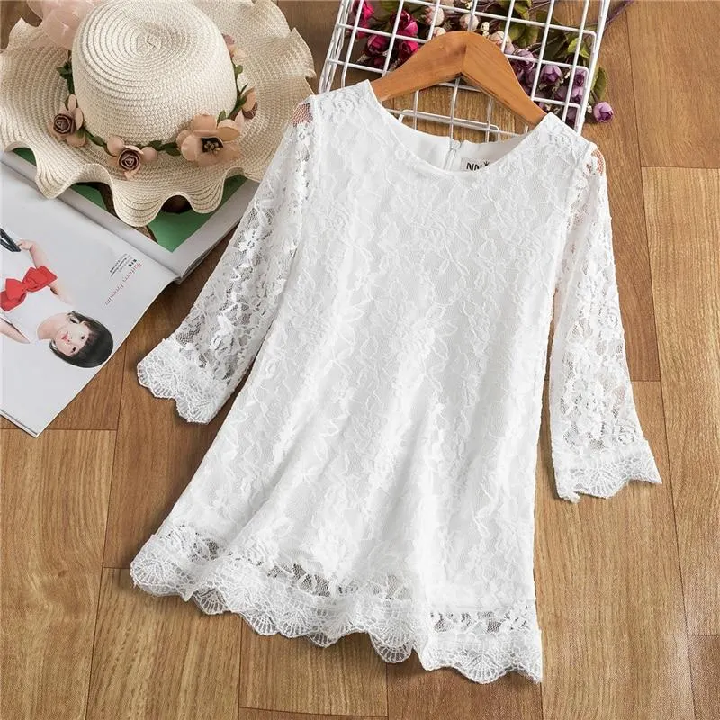 Fairy Spring Girls Dress Full Sleeve Polka Dots Girls Princess Dress Elegant Girls Party Frocks Dress Children Birthday Costume