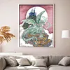 >SALE<Embroidery Cotton Thread 14CT Print Castle Guardian Cross Stitch Kit 40x49cm