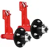 [US Local Warehouse] 2 Set of Shipping Container Wheel 6-Lug Kit with Ratchet Tie Container Wheel Kit 22000LBS Capacity Shipping Containers Axles for Moving 20ft-40ft Empty Containers