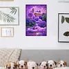 >SALE<Purple Lavender Manor 5D DIY Diamond Painting Kits Full Round Drill Art (A6049)
