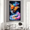 >SALE<5D DIY Full Round Drill Partial AB Diamond Painting Misty Butterfly Decor45x75cm