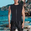 Men Wetsuit Top 3mm Neoprene Wetsuit Vest Elastic Swim Vest for Swimming Diving