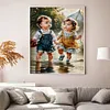 Girl Boy - 11CT Stamped Cross Stitch - 40*50cm - Character