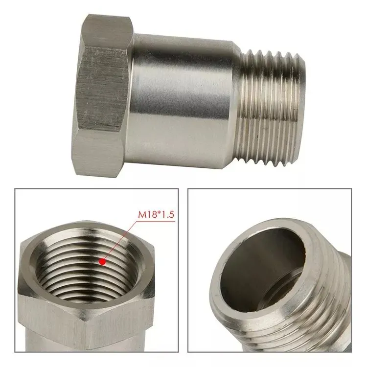 Garlaven Universal M18x1.5 Car Oxygen Sensor Adapter Vehicle Engine Lamp Extenders