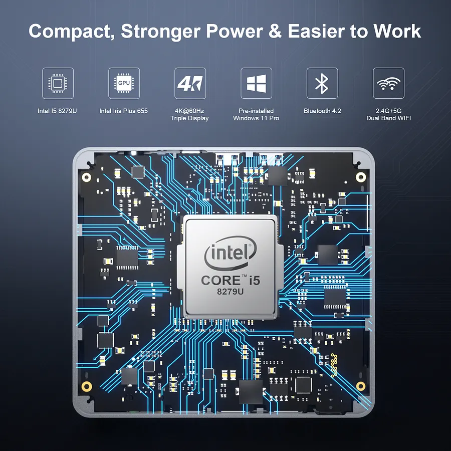 Intel Core i5 8279U Mini PC--NucBox 2 Pro