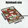(US Local)50-Page A5 Snowman Diamond Painting Notebook for Adult Holiday Birthday Gift