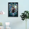 (US Local)Wolf with Rose 5D DIY Full Round Drill Big Size Diamond Painting  Decor Art Craft 40x60cm