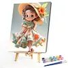 【Limited Stock Sale】Cute Girl-Paint By Numbers Acrylic Painting 40*50CM