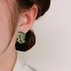 💖 49% Off -💕Fashion Cross Green Crystal Earrings
