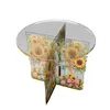 (US Local)Acrylic Sunflower Diamond Painting Plant Stand Potted Plant Holder Rack Kit