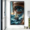 Silhouette Ocean Girl-11CT Stamped Cross Stitch 40*70cm/15.75*27.56in(Big Size)