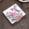 5D DIY PU Diamond Art Note Box with 160 Sheets Paper Memo Pad Holder (Flower)