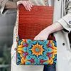 (US Local)DIY Mandala Diamond Art Wooden Coin Pouch with Chain 5D Diamond Painting Purse