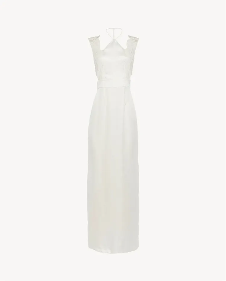 Lace Off-white Silk Nightgown