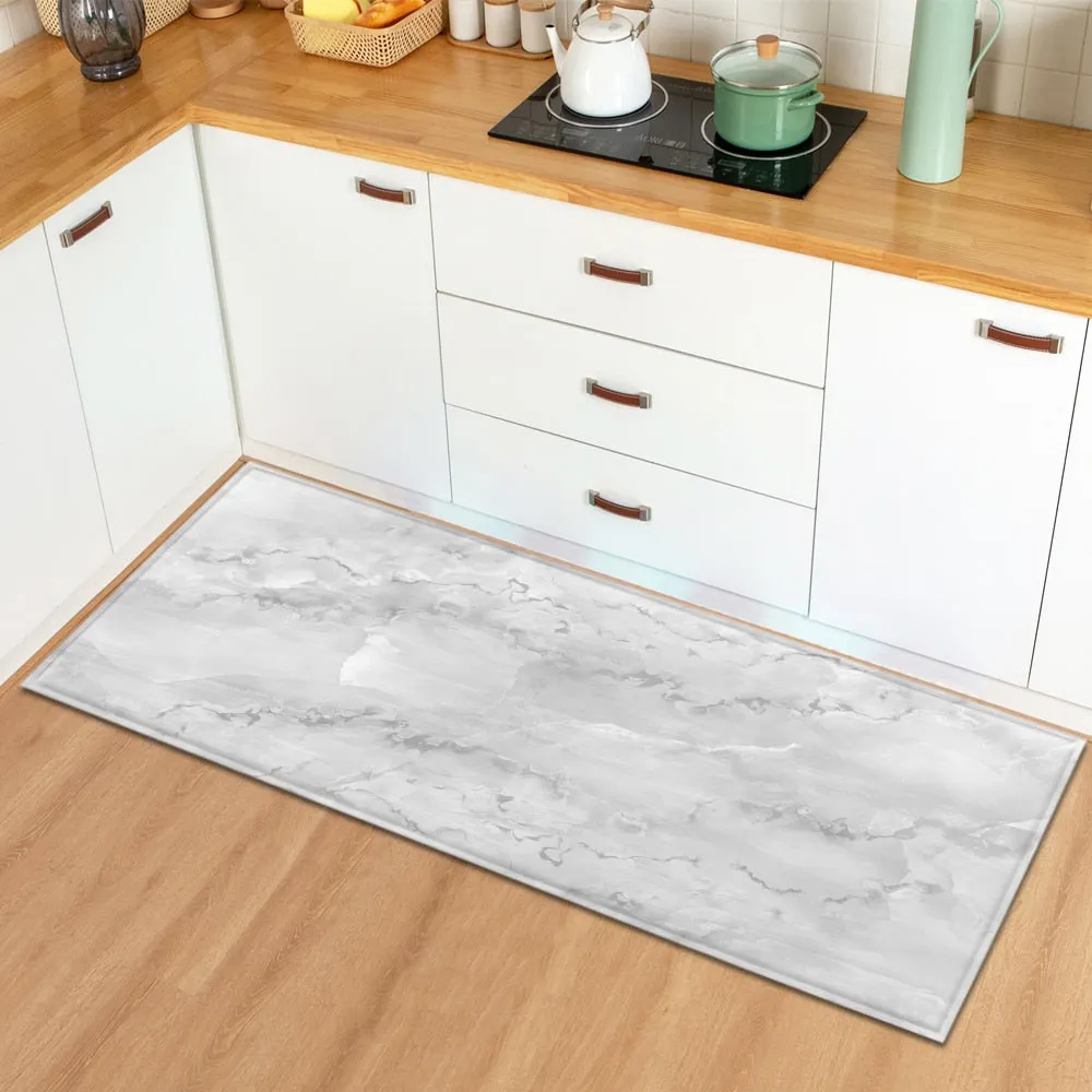 Marble Home Entrance Doormat Kitchen Rug Hallway Bath Anti-Slip Floor Mats Bedroom Bedside Balcony Living Room Decoration Carpet