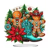 Acrylic Christmas Santa Snowman Cardinal Diamond Painting Desktop Decors Kit