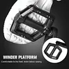 2 Pairs Bike Flat Pedals & Reflector Non-Slip Bike Pedals for Road Mountain Bike