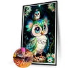 Diamond Painting-DIY Full Round Drill Blue and White Bird(40*60CM)