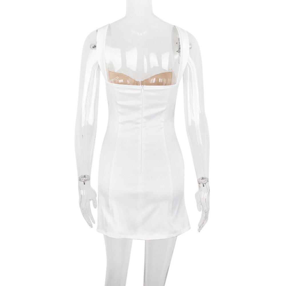 Mozision Stretchy Satin Lace Sexy Mini Dress For Women New White Zipper Backless Short Tank Dress Ladies Club Party Dress 17 Mozision Stretchy Satin Lace Sexy Mini Dress For Women New White Zipper Backless Short Tank Dress Ladies Club Party Dress