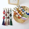 Daisy Flower Keychain Making Kits with Instruction Macrame Keychain Kit DIY Macrame Kits for Beginners Adults Handbags DIY Ornament Decor