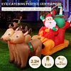 Christmas Inflatable Santa Claus on Reindeer Sleigh for Party Lawn Outdoor Yard