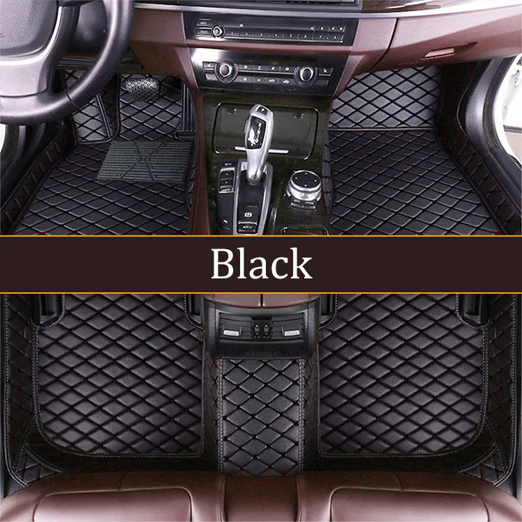 High-end customized car Nappa leather material fully wrapped floor mats
