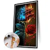 (Big Size)Flame Rose-Paint by Numbers Acrylic Painting 40*70CM