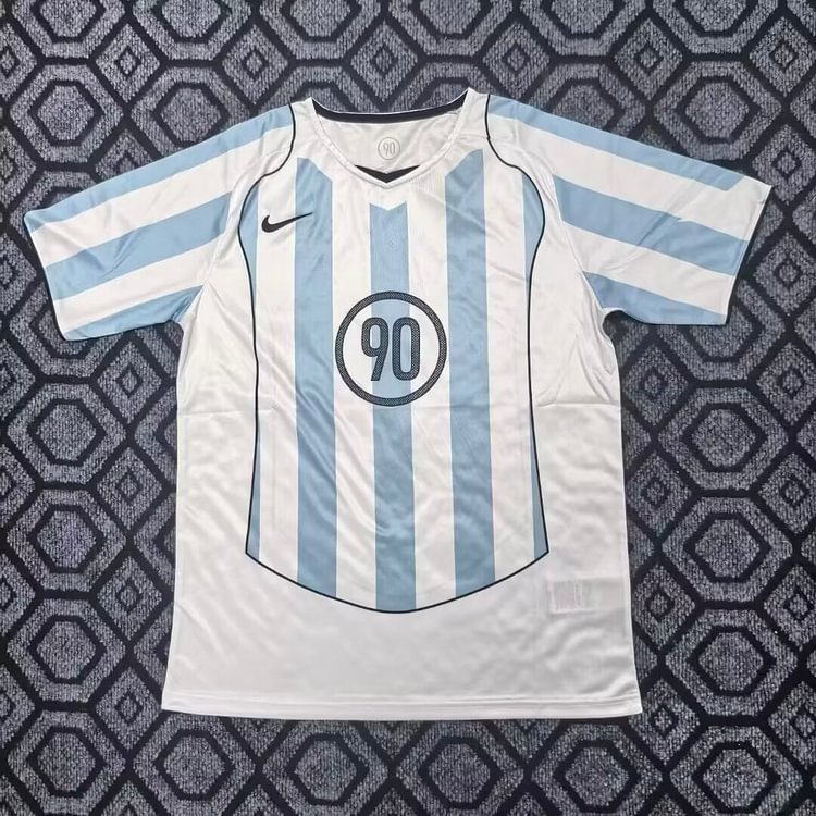 2025-26 Nike 90 White and Blue Jersey - Fan Edition