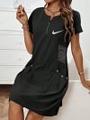 2025 NOWA DAMSKA SUKIENKA Z ZAMEKIEM W JEDNOLITYM KOLORZE NIKE